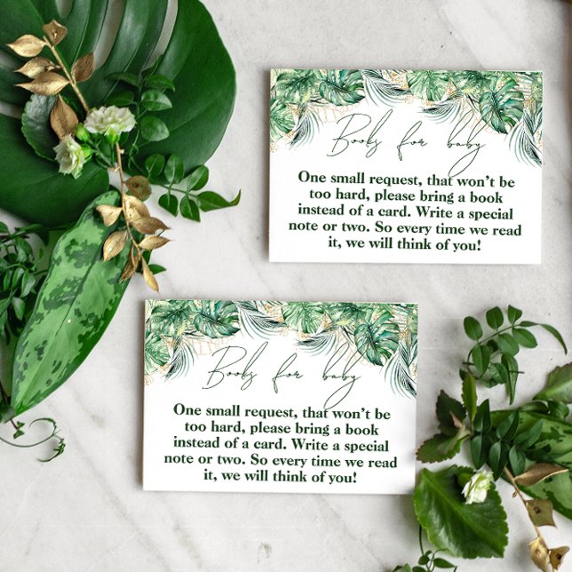 Cartão De Informações Safari Animal Jungle Livro Verde e Dourado (Criador carregado)