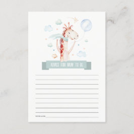 Cartão De Informações Safari Giraffe Balão Aconselhamento Para Chá de fr