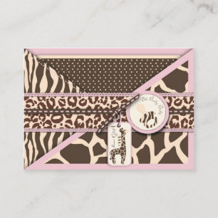 Cartão De Informações Safari Girl Lembreder Notecard