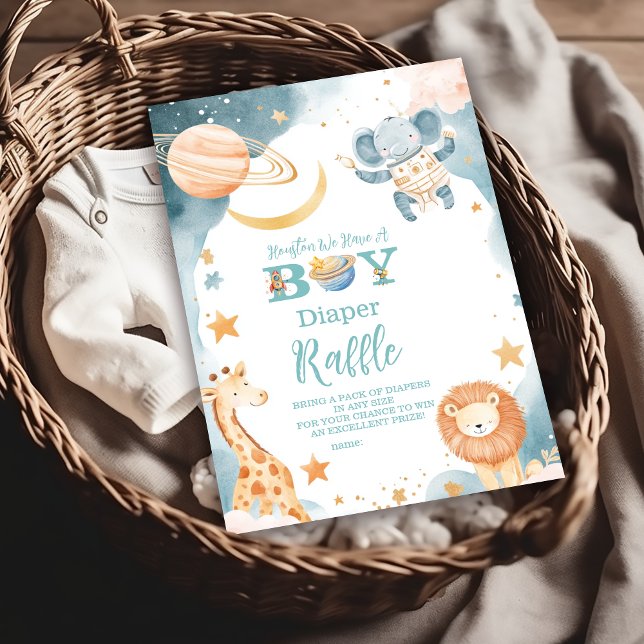 Cartão De Informações Safari Houston Temos Um Rapaz Diapper Raffle (Criador carregado)