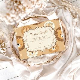 Cartão De Informações Safari Lion Diapper Raffle