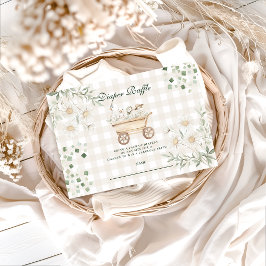 Cartão De Informações Sage Daisy Silly Goose Diapper Raffle