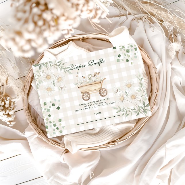 Cartão De Informações Sage Daisy Silly Goose Diapper Raffle (Criador carregado)
