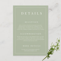 Sage Green - Detalhes Simples do Casamento Formal