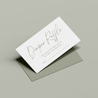 Sage Green Modern Handwrite Fralda Raffle