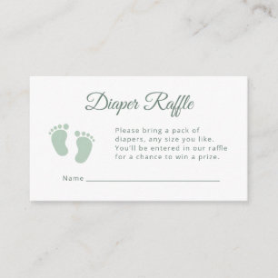 Cartão De Informações Sage Minimal Pequenos Passos Churrasco de Diapers