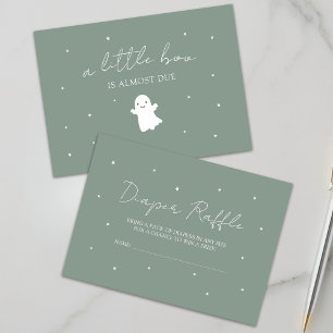 Cartão De Informações Sage Verde Sexo Moderno Raffle Fralda Neutra