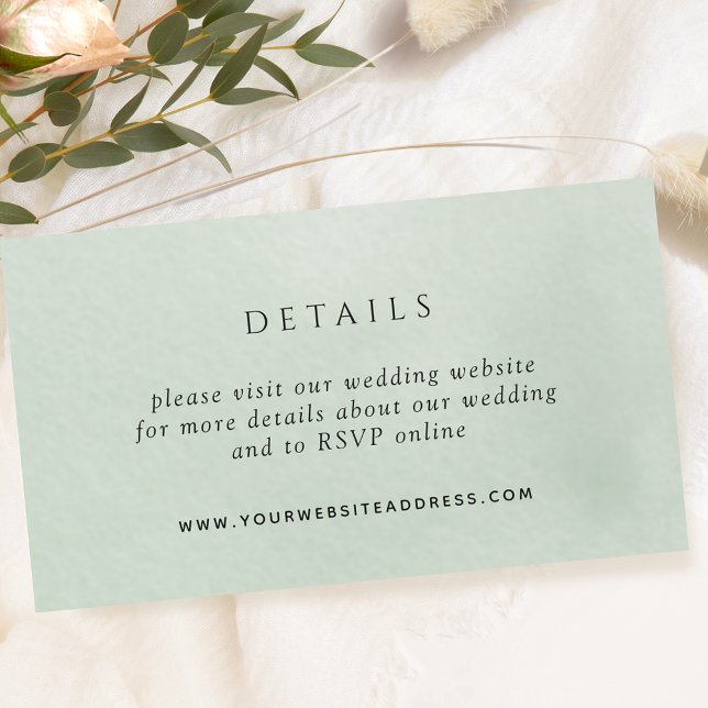 Cartão De Informações Sage Watercolor Website / Detalhes (Criador carregado)