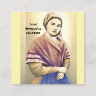 Cartão De Informações Saint Bernadette Soubirous