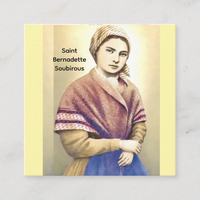 Cartão De Informações Saint Bernadette Soubirous (Frente)