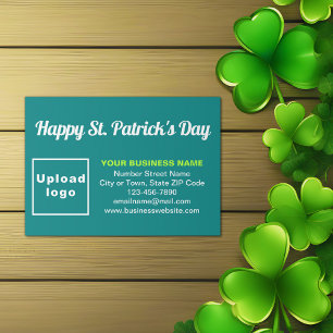 Cartão De Informações Saint Patrick Saudações Teal Green