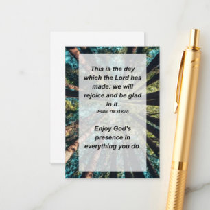 Cartão De Informações Salmo 118:24 Este é o dia que o Senhor tem mães