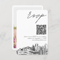 Salt Lake City Wedding RSVP Código QR Pequeno