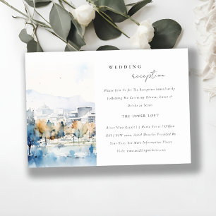Cartão De Informações San Jose, Recepção de casamento de Aquarela da Cal