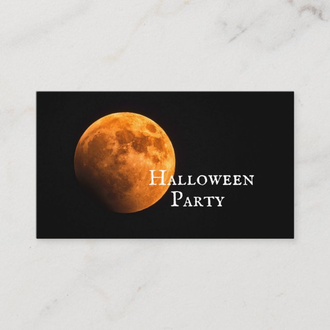 Cartão De Informações Sangue Moon, Concurso de Ingresso no Halloween (Frente)