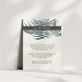 Cartão De Informações Sanibel | Dados Do Convidado De Casamento Tropical