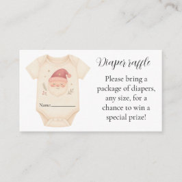 Cartão De Informações Santa Baby Diaper Raffle Card