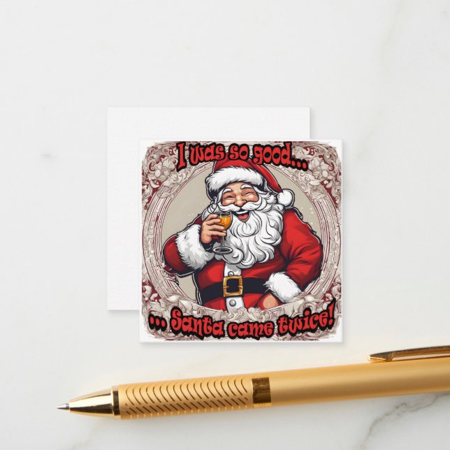 Cartão De Informações Santa Came Twice! (Frente/Verso In Situ)