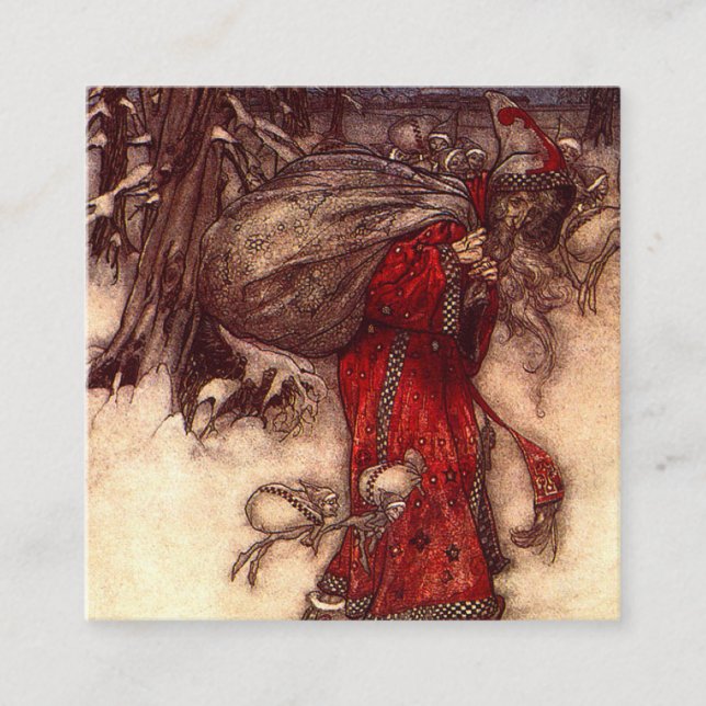Cartão De Informações Santa Claus Arthur Rackham (Frente)