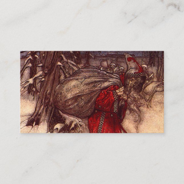 Cartão De Informações Santa Claus Arthur Rackham (Frente)
