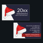 Cartão De Informações Santa Hat, Bilhete de Festa de Natal<br><div class="desc">Santa Hat,  Bilhete de Natal da Loja de Cartão de visita. Excelente para todos os tipos de eventos festivos. Jantas de Natal,  Partidos de Escritório,  Eventos de Restauração,  Casamentos,  Aniversário.</div>