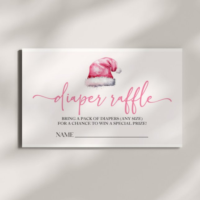 Cartão De Informações Santa Hat Fralda de Natal Raffle (Criador carregado)