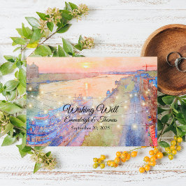 Cartão De Informações Savannah GA River Street Wishing well Weding