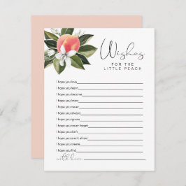 Cartão De Informações SAVANNAH Peach deseja jogar Chá de fraldas