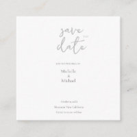 Script Calliographic Wedding Modern Save the Date