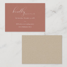 Cartão De Informações Script Terracotta Online Wedding Website RSVP