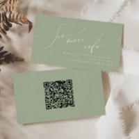 Script Whimsical | Sage Wedding Código QR Website