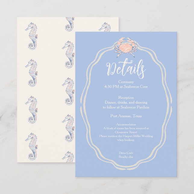 Cartão De Informações sea breeze (Frente/Verso)