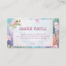 Sea Turtle Baby Shower Diaper Raffle
