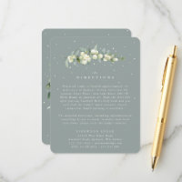 Seafoam Snowberry+Eucalyptus Wedtions Directions
