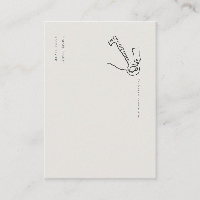 Cartão De Informações Sealed Key- Regency Correspondence Archive  (Frente)