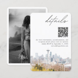 Cartão De Informações Seattle Weding Kerry Park Detalhes Código QR Peque