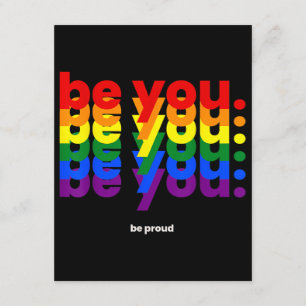 Cartão De Informações Seja Você Seja Orgulhoso LGBTQ Orgulho Arco-íris L
