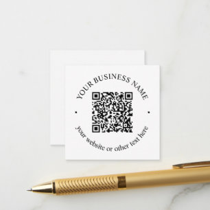 Cartão De Informações Seu código QR carregado mais texto circular editáv