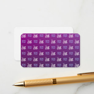 Cartão De Informações Seu logotipo 2 imagens carregadas ou logotipos d