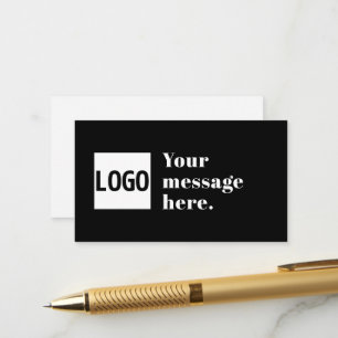 Cartão De Informações Seu logotipo ou imagem carregada e texto retrô edi