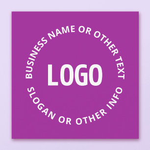 Cartão De Informações Seu Logotipo & Texto Personalizável Violeta Roxo