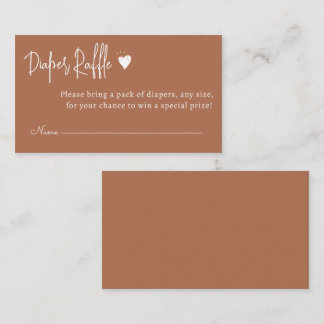 Cartão De Informações Sexo Mínimo Simples Raffle Fralda Neutra