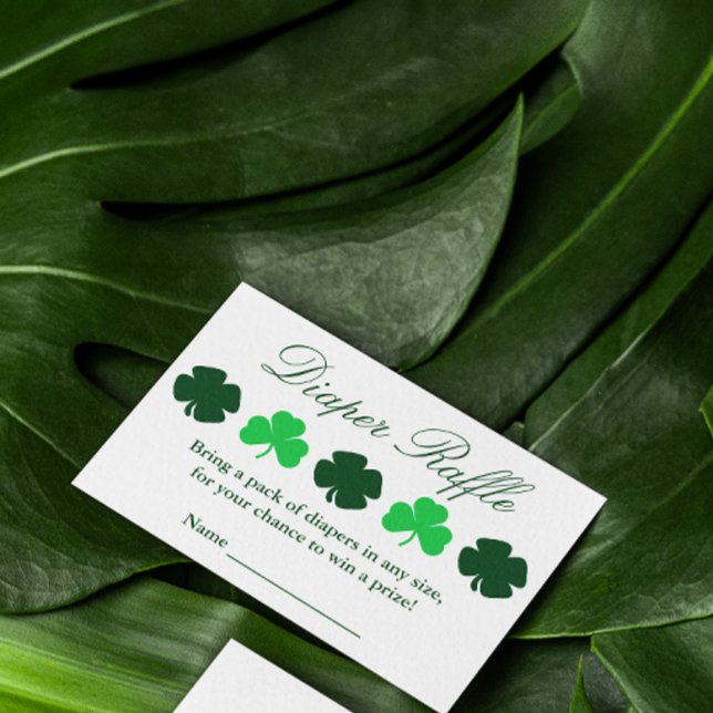 Cartão De Informações Shamrock Fralda Raffle (Criador carregado)
