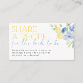 Cartão De Informações Share a recipe card Main Squeeze Bridal Shower