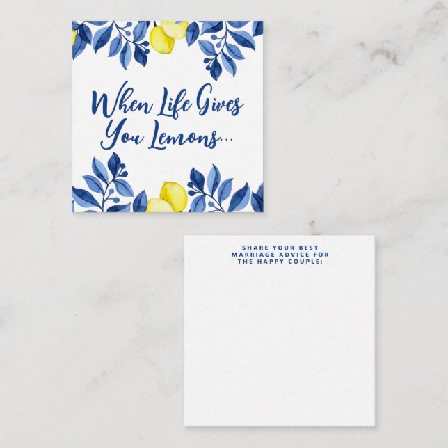 Cartão De Informações She Found Her Main Squeeze Bridal Shower  (Frente/Verso)