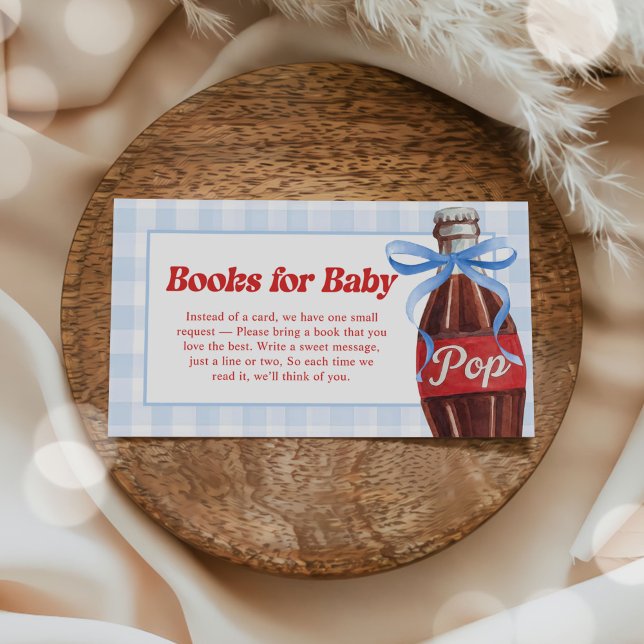 Cartão De Informações She's Ready to Pop Baby Shower Books for Baby (Criador carregado)