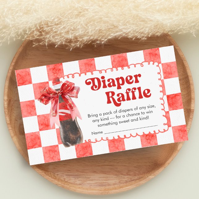 Cartão De Informações She's Ready to Pop Baby Shower Diaper Raffle (She's Ready to Pop Cola Baby Shower Diaper Raffle)