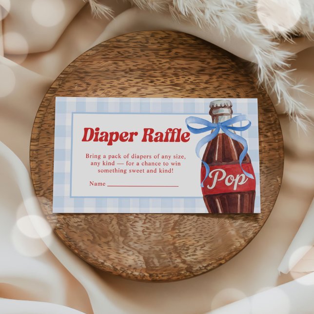 Cartão De Informações She's Ready to Pop Baby Shower Diaper Raffle (Criador carregado)
