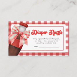 Cartão De Informações She's Ready to Pop Baby Shower Diaper Raffle