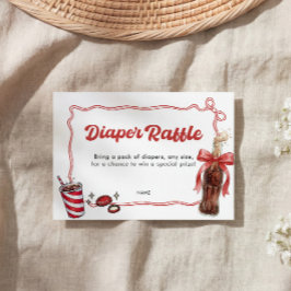 Cartão De Informações She's Ready to Pop Diaper Raffle 